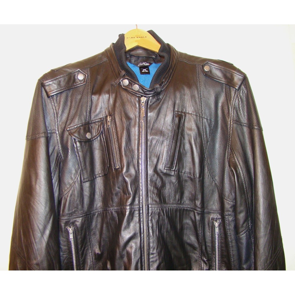 Artful Dodger Black Leather Bomber Jacket Big & Tall Size 4XL    AC - Picture 10 of 13